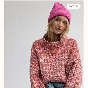 Free people outside the lines beanie in black